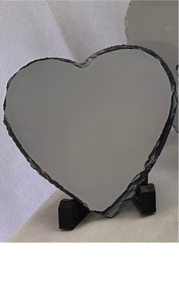 Slate Image Heart 16x16 cm