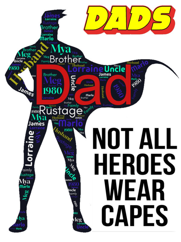 A3 Black framed Superhero silhouette - Image 2