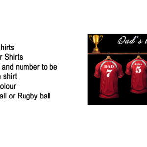 A3 Black framed Dads Team (Five Shirts)