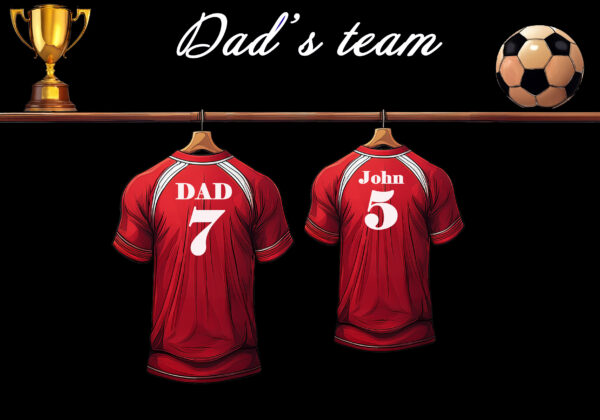 A3 Black framed Dads Team (Two Shirts) - Image 2