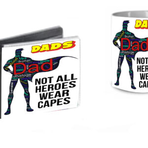 Combination Mug and Wallet (Superhero Dad silhouette)