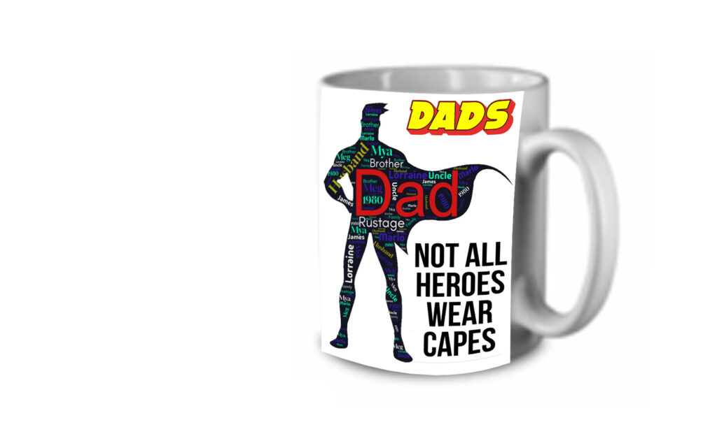 Dad (superhero) Mug (silhouette)