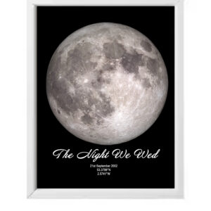 A2 White framed Moon