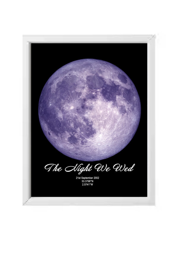 A3 White framed Moon - Image 3