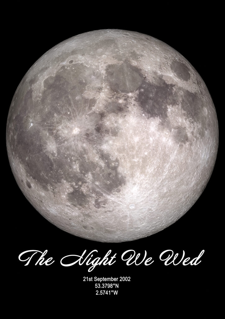 A3 Black framed Moon