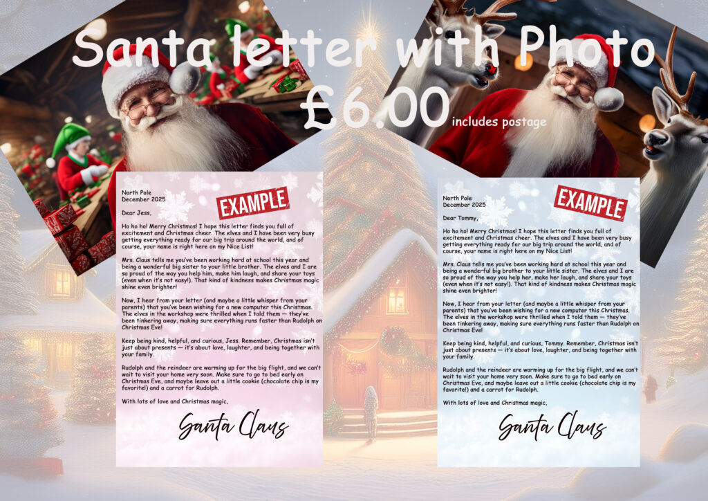 Personalised letter from Santa Claus (Order by 19th December to make sure it arrives in time for Christmas.)